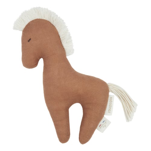 Pony Rattle - French Linen | Hazel