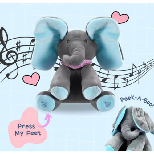 PeekPal™ – Talking Elephant Plush That Plays, Sings & Delights