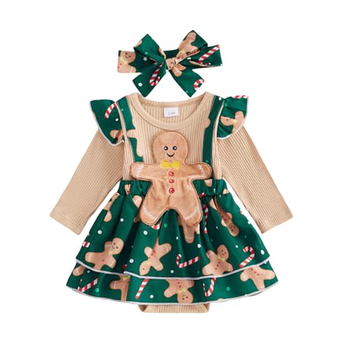 FIOMVA Baby Girl Clothes Infant Shamrock Bubble Smocked Romper Newborn Cute Long Sleeve Bodysuit Toddler Spring Outfit