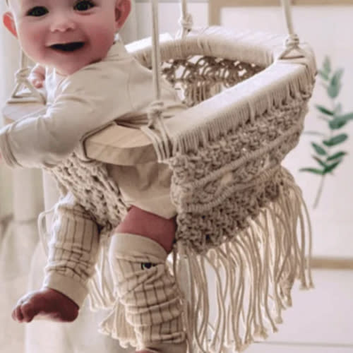Macrame Baby Swing | 100% Organic Cotton | Finn + Emma