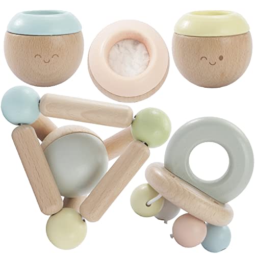 5 Pieces Wooden Baby Toys Wooden Toys for Babies 0-6-12 Months Wood Toys  Rattles with Bells Montessori Wood Baby Push Car Wooden Newborn Toy for  Infant Boys and Girls Gifts - Yahoo Shopping
