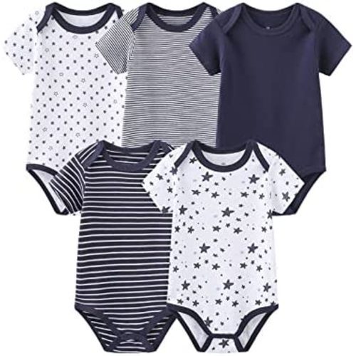 Baby Bodysuit Short Sleeve One-Piece Newborn Baby Clothes for Baby Boy and Girls