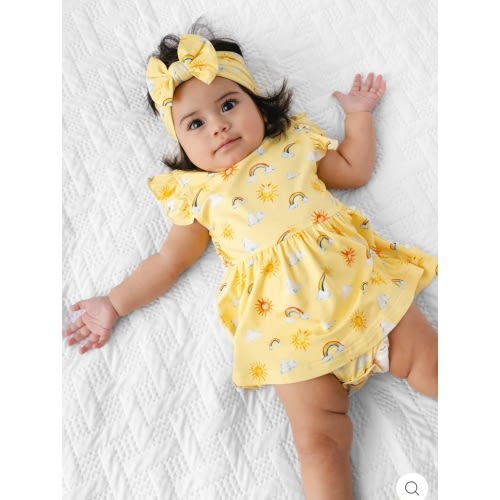 Sunshine & Rainbows Baby Flutter Dress