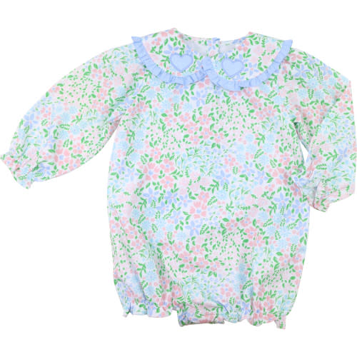 Floral Bubble With Applique Hearts - Cecil and Lou