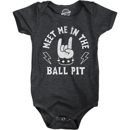 Crazy Dog T-Shirts Meet Me In The Ball Pit Baby Bodysuit Funny Sarcastic Metal Music Graphic Jumper For Infants