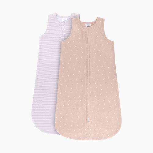 Elys & Co Wearable Blankets: (2 Pack) - Pink Tulip And Solid, 6-12M