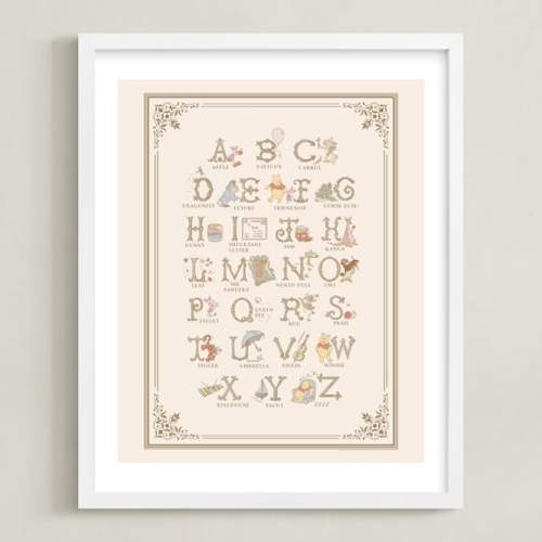 Disney's Pooh Alphabet Disney Art Prints by Teju Reval | Minted