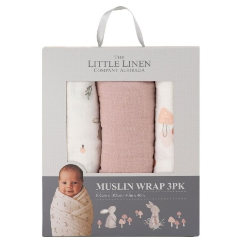 Muslin Wraps Pack of 3 in Harvest Bunny