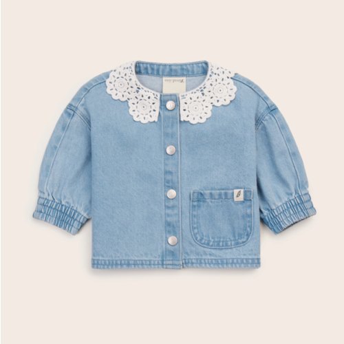 Eyelet Collar Denim Jacket