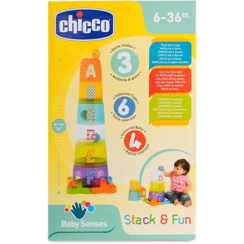chicco CHI9308 60830 Super Stackable Tower, Multicoloured, Sin Talla