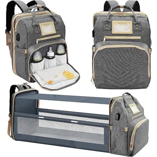 Lenski Diaper Bag Backpack, Baby Shower Mothers Day Gifts for Mom, Baby Boy Registry Search Gifts, Baby Essentials Diaper Bag with Changing Station