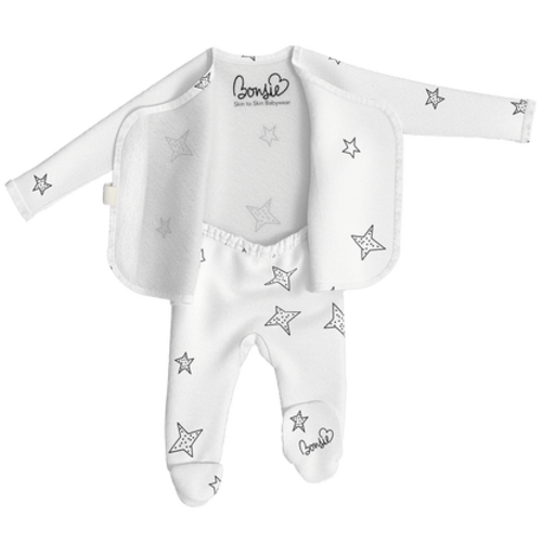 Footie - Stars – Bonsie Skin to Skin Babywear