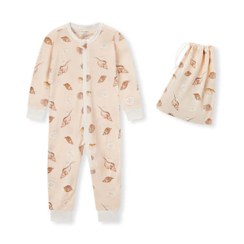 Seashells Bamboo Zipper Pajama
