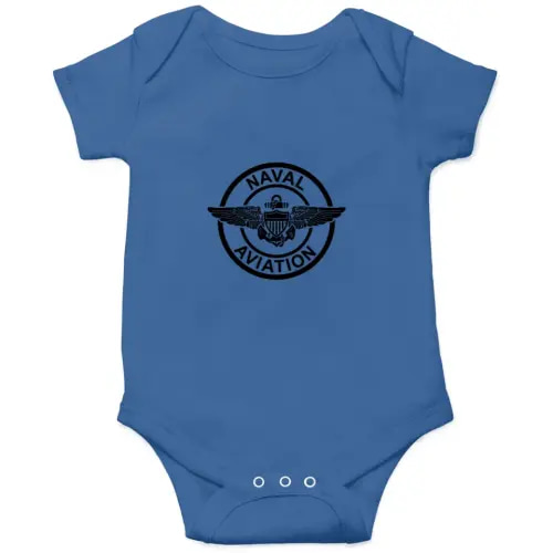 Naval Aviation Pilot Wings (Atténué) T-Shirt Onesies Kids's Short Sleeve Onesie 12M Royal sold by GlendaHabib1 | SKU 976900458 | Printerval