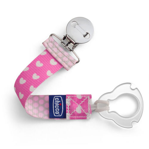 Universal Two-in-One Fashion Pacifier Clip - Pink