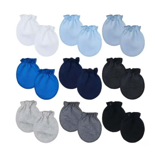 TELOLY 9 Pairs Baby Mittens,Soft Newborn Mittens No Scratch with Elastic Wrist,Baby Mittens for 0-6 Months Baby Girls and Boys