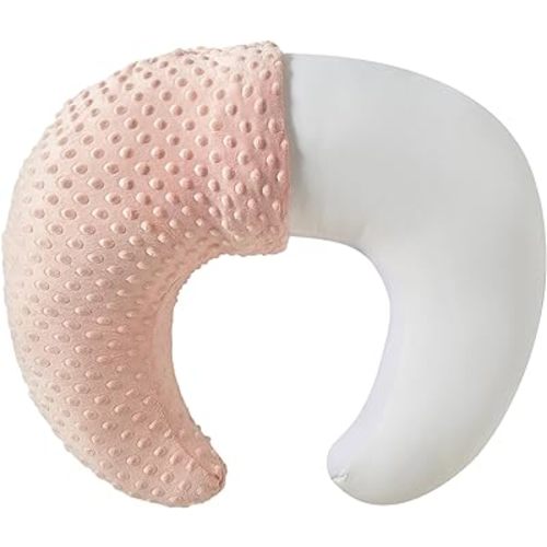 Extra Large Nursing Pillow and Positioner, Breastfeeding, Bottle Feeding, Baby Sitting Support, Tummy Time Support for Baby Boys and Girls, Propping Baby Pillow (Lightpink)