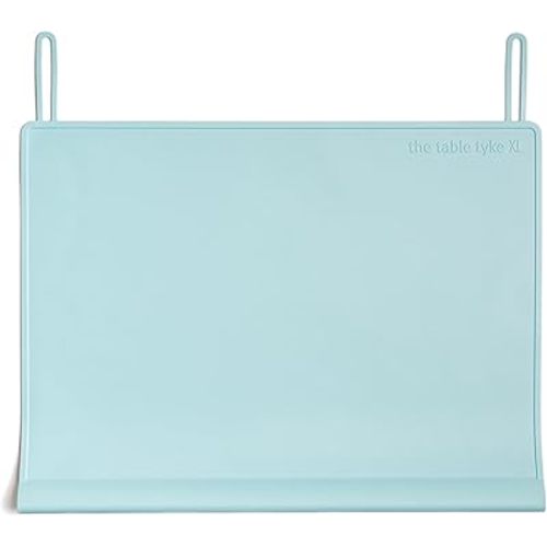 The Table Tyke Table Tyke Placemat XL Silicone Baby Placemat with Teething Edge Bumper - Waterproof Toddler Table Mat for Eating, BPA Free, Dishwasher Safe (Sky Blue)