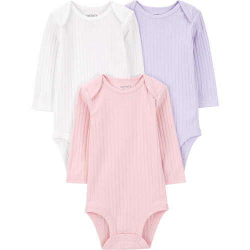 Carter's Child of Mine Baby Girl Bodysuits, 3-Pack, Sizes Preemie-18 Months