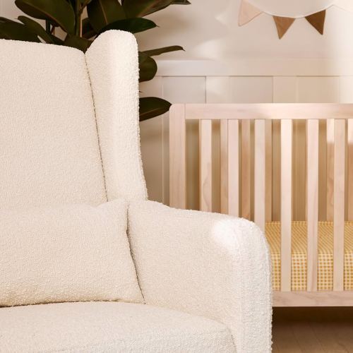 DaVinci Carter’s Arlo 270° Swivel Rocker Recliner Chair - GREENGUARD Gold, FSC & Certi-PUR US Certified - Ultra Comfy Nursery Glider Recliner - Glider Rocking Chair for Nursery and Living Room, Ivory
