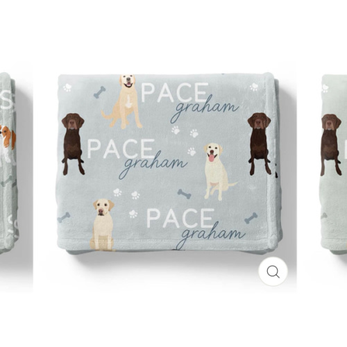 Personalized Toddler Blanket with Dogs | Caden Lane