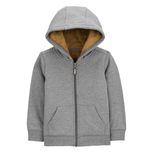 Baby Zip-Up Fleece Hoodie - Carter's | Carter's (Size: 12M - Grey)
