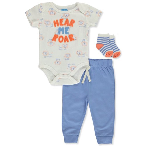 Bon Bebe Baby Boys' 3-Piece Roar Pants Set Outfit