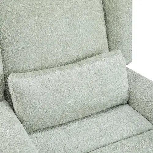 Boucle Upholstered Power Recliner With 360° Swivel, Gold 5-Star Base For Ultimate Comfort And Style, Recliner