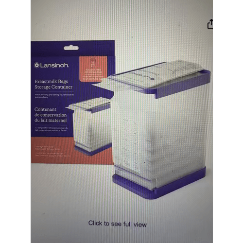 Lansinoh Breastmilk Storage Container with Quick-Freeze Tray, Stores up to 10 Breast Milk Bags, Made Without BPA/BPS, Freeze Bags Vertically and Horizontally, Includes 5 Milk Bags