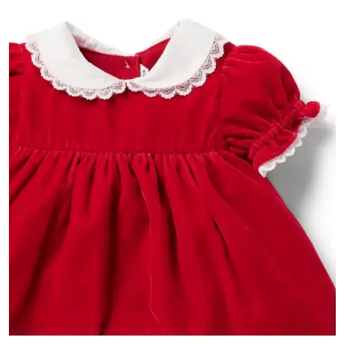 The Velvet Collared Baby Dress