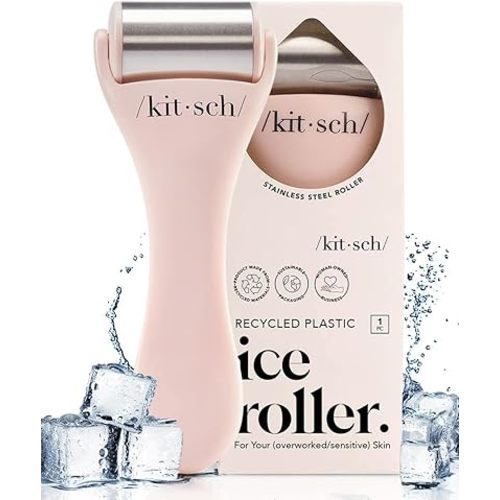 Kitsch Ice Roller for Face - Stainless Steel Ice Face Rollers for Women - Soothes Facial Puffiness, Sore Muscles, and Headaches | Self Care Gifts for Women - Terracotta