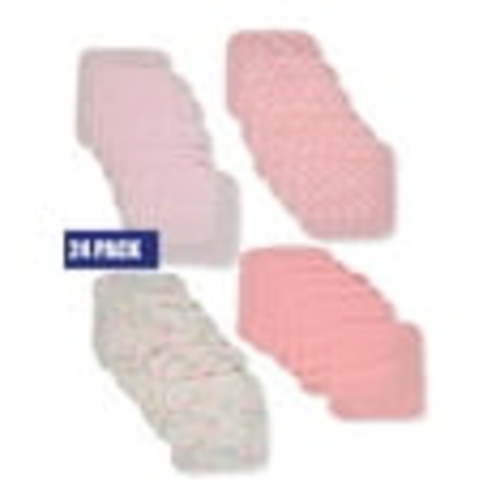 Little Beginnings Baby Girls' 24-Pack Washcloths - pink/multi, one size