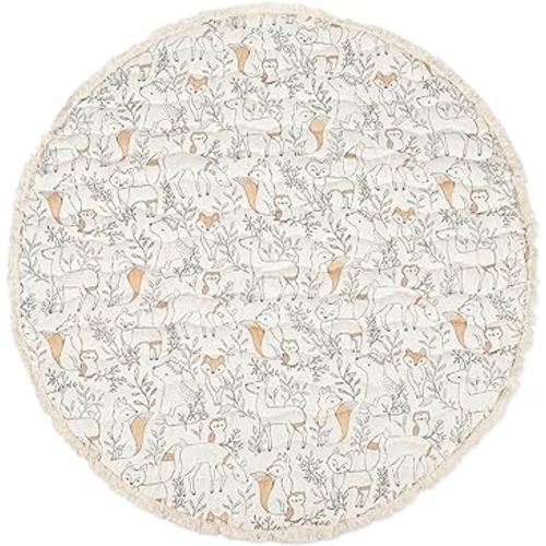 Crane Baby Activity Mat, Baby Play Mat for Boys and Girls, Woodland Animals, 40" x 40", Baby Must Haves, Infant Play Mat, Tummy Time Baby Floor Mat, Kids Play Mat, Tummy Time Mat, Tummy Time Toys