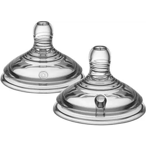 Tommee Tippee Closer to Nature Extra Slow Flow Baby Bottle Nipples, 0m+ – 2pk