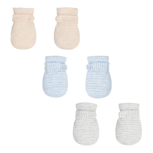 Newborn Baby No Scratch Mittens Stay On, 100% Cotton Breathable, Adjustable Infant Gloves for Baby Boys Girls Mittens