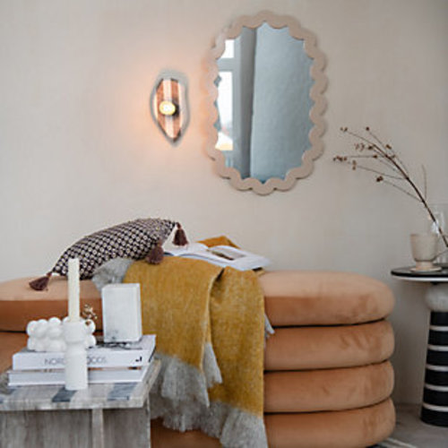 Storied Home Scalloped Wall Mirror