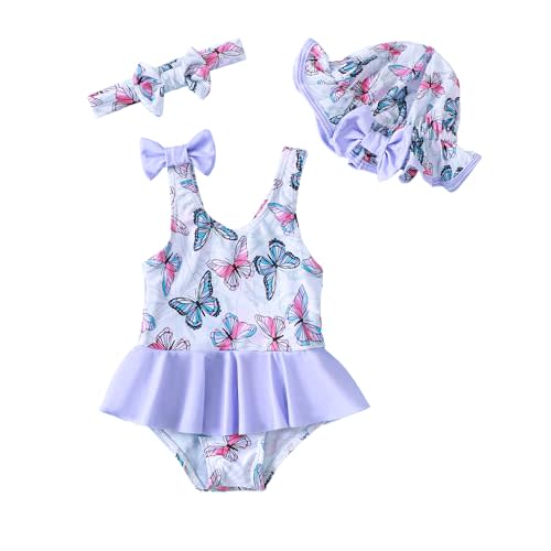 Saeaby Toddler Baby Girl Swimsuit Ruffled Bikini Tankini Swimsuit Infant Swimwear One Piece Bathing Suits for Girls