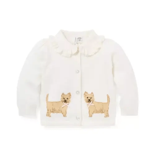 Baby Jet Ivory Baby Dog Ruffle Collar Cardigan by Janie and Jack