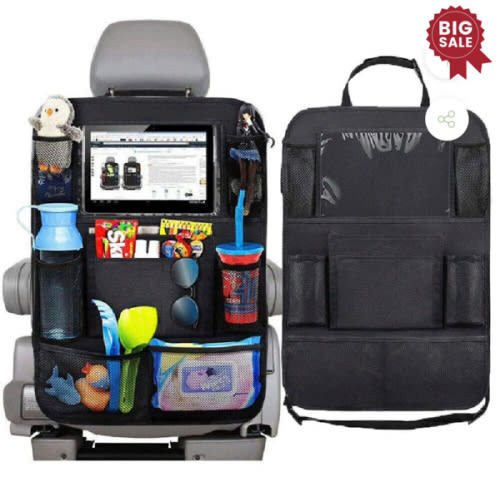 Multi Pocket Car Back Seat Organiser with Tablet Holder – Storage & Convenience – The Organised Auto