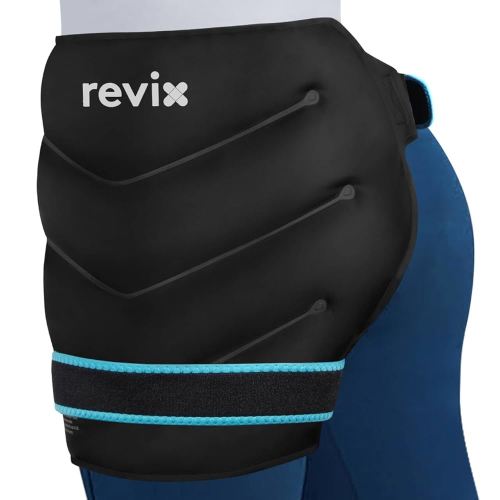 REVIX XL Hip Ice Pack for Sciatic Nerve Cold Therapy & Compression, Black
