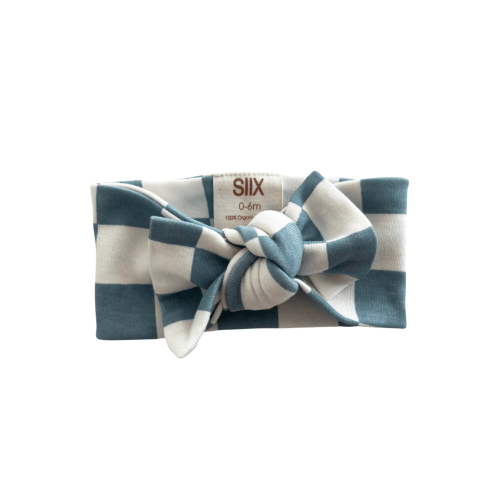 SpearmintLOVE Blueberry Muffin Checkerboard / Organic Bow - Blueberry Muffin Checkerboard / Organic Bow