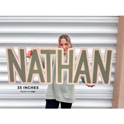 Personalized Wooden Name Sign | Modern Script Nursery Decor