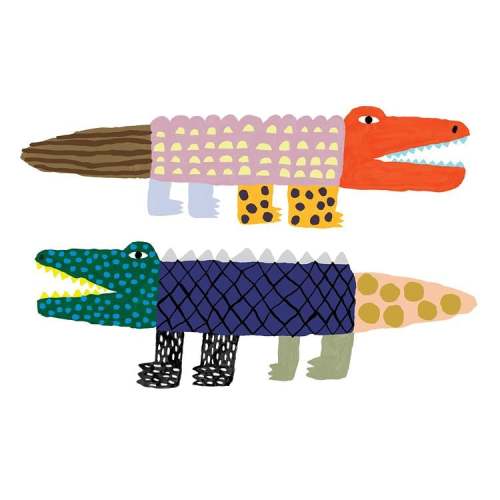 Crocodile + Alligator by Penny Min Ferguson on Artfully Walls