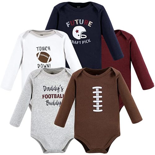 Hudson Baby unisex-baby Cotton Long-sleeve Bodysuits - 0-3 Months