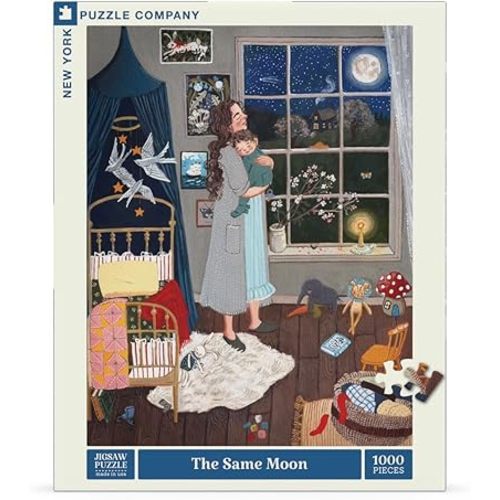 New York Puzzle Company - Loré Pemberton The Same Moon - 1000 Piece Jigsaw Puzzle for Family Game Nights by Loré Pemberton