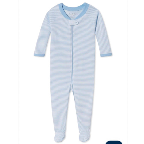 LAKE Pima Cotton Pajamas | French Blue Baby Sleeper