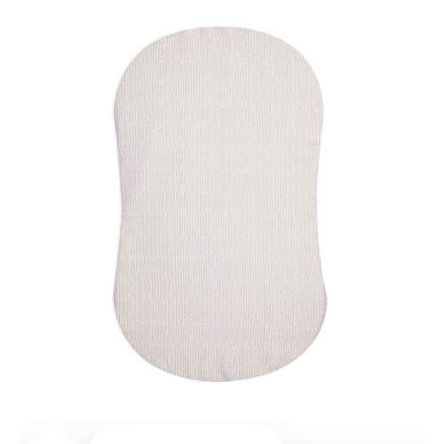 HALO - BassiNest Fitted Sheet 100% Cotton | Herringbone - cream ,