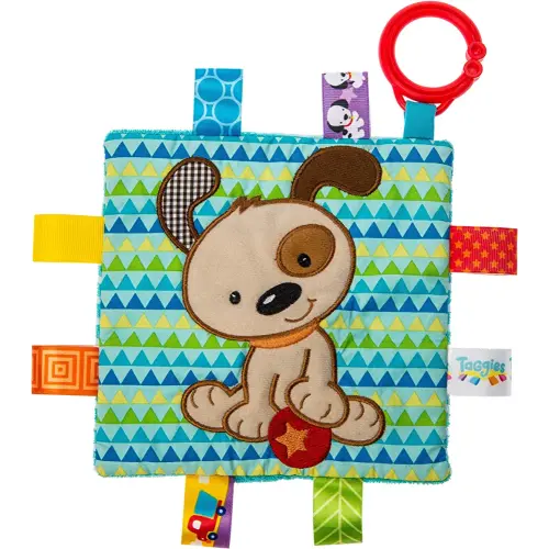 Taggies Crinkle Me Baby Toy, Brother Puppy , 6.5x6.5 Inch (Pack of 1)