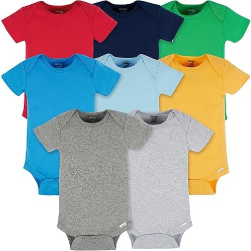 Onesies Brand baby-boys 8-pack Short Sleeve Mix & Match Bodysuits 0-3 M