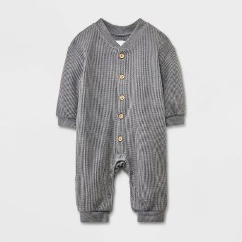 Grayson Mini Baby Button-front Romper - Cream 24m